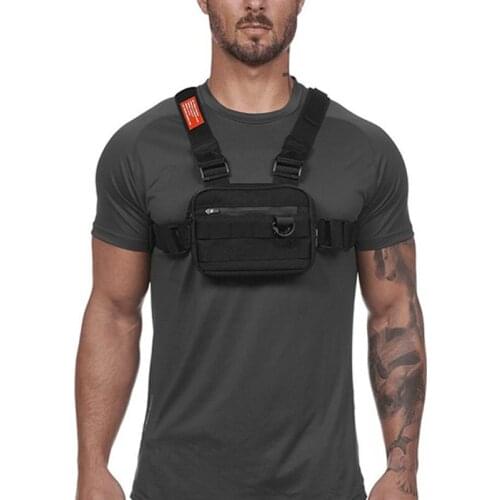 New Chest Bag For MenTactical Rectangle Travel Chest Utility Bags Reflective Streetwear Hip-Hop Chest Rig Bag Fashion Unisex