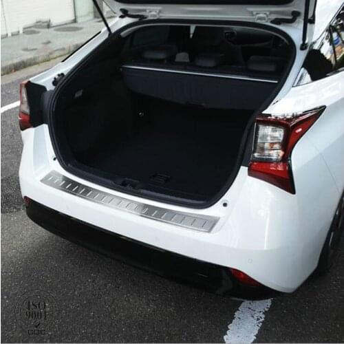 304 Stainless Steel Rear Bumper Plate Cover Trunk Foot pedal For 2019 2020 Toyota Prius 50 series Accessories