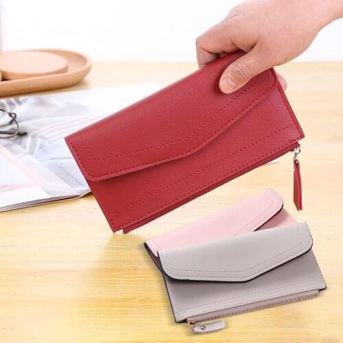 New Fashion Women Wallet Casual Envelope Purse Long Multi-card Storage Pack Female High Capacity Zipper Clutch Passcard Poutch