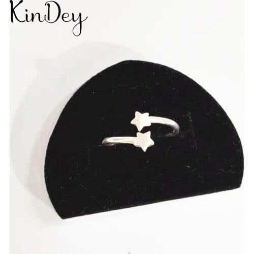 Wholesale Real Silver Color Star Rings For Women Statement Jewelry Finger Ring anillos mujer bijoux