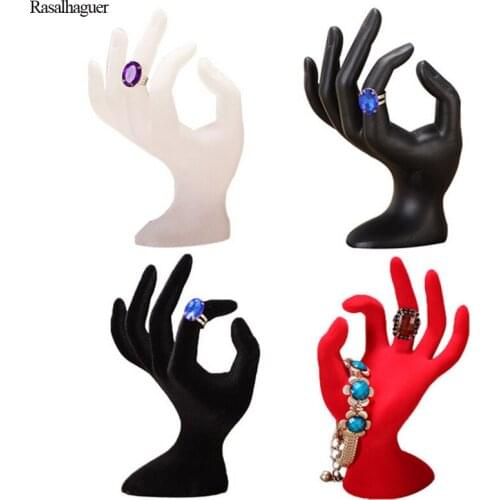 New Portrait Model Bracelet Holder Show Hanging OK Hand Resin Rings Storage Rack Jewelry Display Props Jewellery Stand for Woman