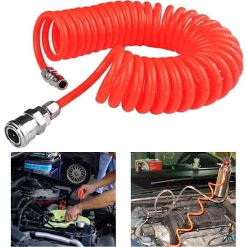 12M Air Compressor Pipe Hose Telescopic Spring Spiral Tube with Quick Connector