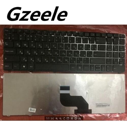 GZEELE Russian Keyboard for MSI CX640 CR640 CR643 CX640DX A6400 RU laptop keyboard black V128862AS1