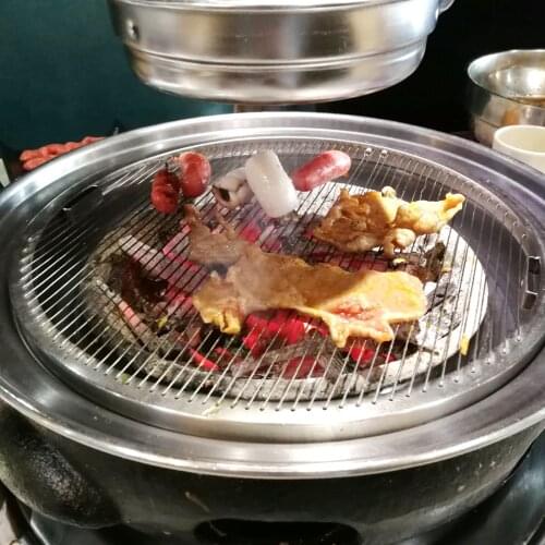 Stainless steel barbecue mesh Korean BBQ charcoal oven grate non grill net roasting meat wire meshes cooking tool