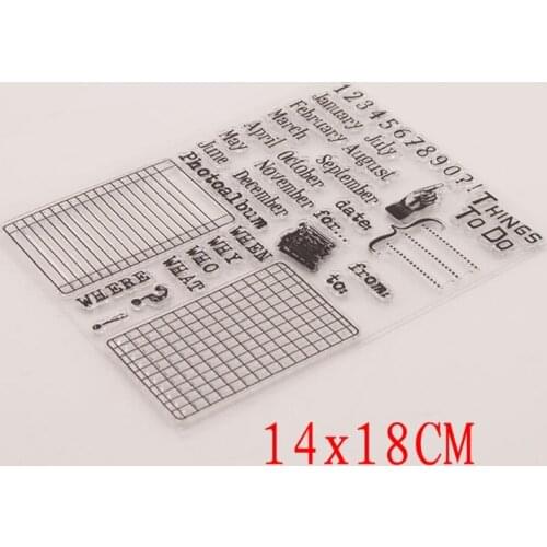 Month DIY Silicone Clear Stamp Cling Seal Scrapbook Embossing Album Decor Crafts D2TD