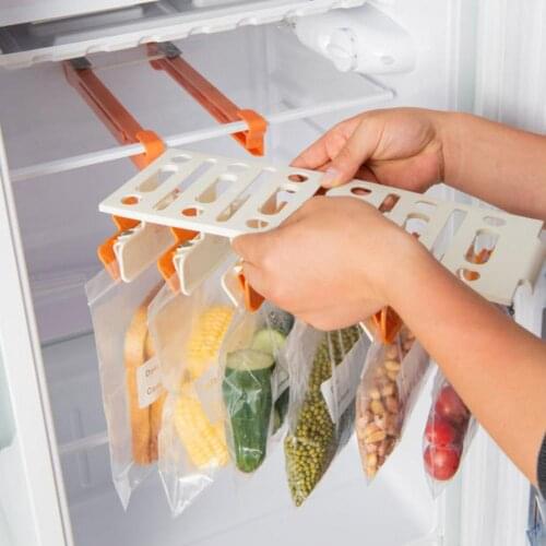 Universal Household Hanging Storage Rack Fridge Drawer Organizer Kitchen Retractable Storage Rail Rack Closet Refrigerator Shelf