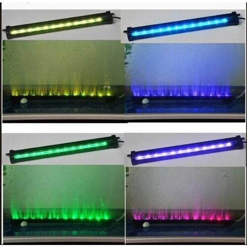 Party favors Aquarium LED Lighting 46CM 5050 RGB LED Aquarium Fish Tank Light Submersible Air Bubble Aquarium Lamp