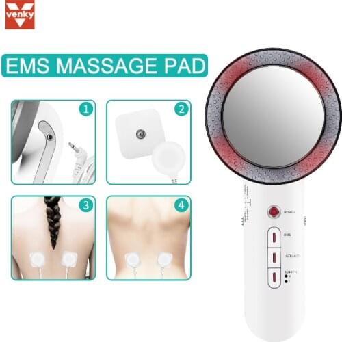 VENKY New Ultrasound Cavitation EMS Body Slimming Massager With Patch Anti Cellulite Galvanic Infrared Fat Burning Weight Loss