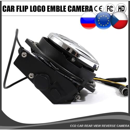 For VW Emblem Rotating Rear view Camera VW logo Flipping Backup Camera for Passat CC GOLF Beetle emblem Camera RNS510 RCD510 CCD