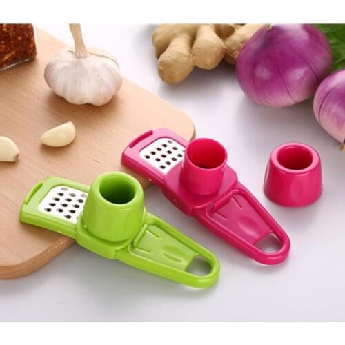 1PC Garlic Grinding Tool Stainless Steel PP Garlic Presses Ginger Garlic Peeler Creative Multi-Functional Garlic Cutter Kitchen