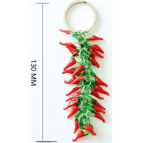 1PC Blue Eye Jewelry Amulet Pendant Evil Eyes Glass Red Pepper Alloy Keychain Wall Hanging Decorations