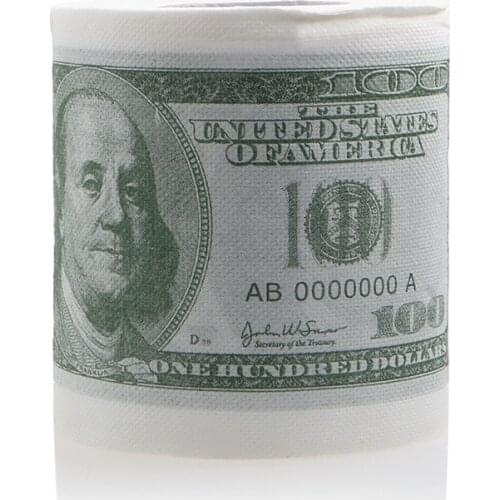1Pc Funny One Hundred Dollar Bill Toilet Roll Paper Money Roll $100 Novel Gift