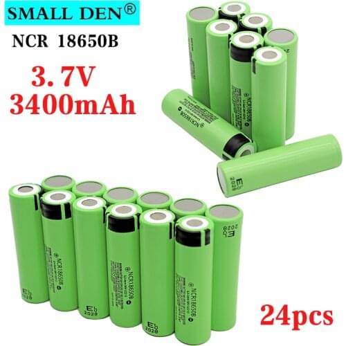 100% New Original NCR18650B 3.7v 3400mah 18650 Lithium Rechargeable Battery For Flashlight kids toys batteries (NO PCB)