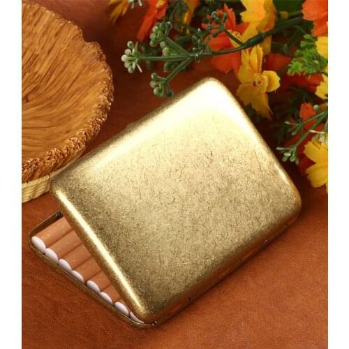 16 cigarette Copper bronze wire drawing cigarette box and creative personality