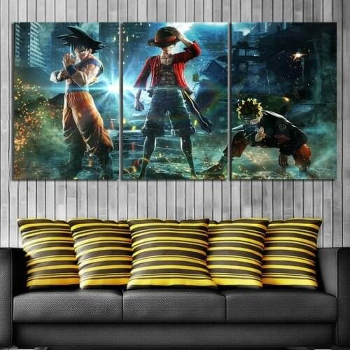 3 Collection of Famous Japanese Anime Posters 3Pcs Canvas Painting Modern Home Decoration Living Room Bedroom Wall Decor Picture