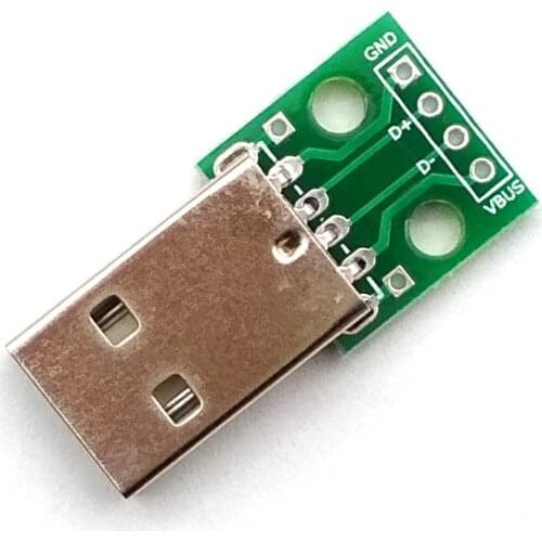 5 Pcs USB To DIP Adapter Converter 4 Pin For 2.54mm PCB Board Power Supply Diy Kit Electronic PCB Board Module
