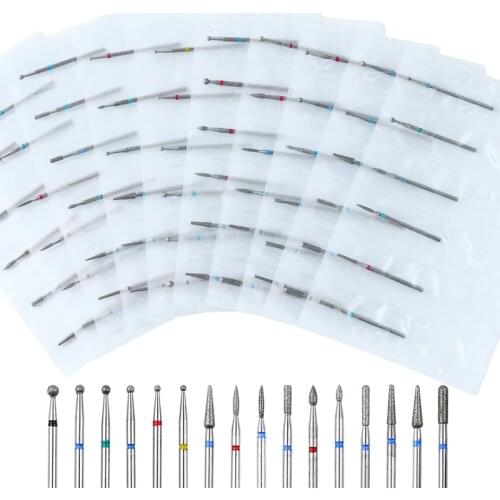 6pcs/set Rotate Diamond Electric Nail Drill Bits Milling Nail Cutter Bits For Cleaning Nail Cuticle Manicure Pedicure Tool