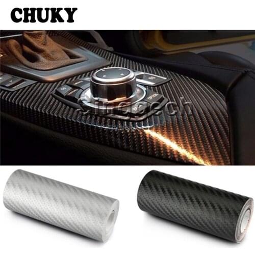 Carbon Fiber For Mitsubishi ASX Suzuki Subaru Acura Jeep Fiat 500 Hyundai Solaris 30X127cm Car Sticker Vinyl Mat Accessorie