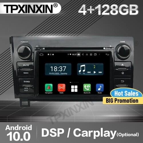 4+128G Carplay Car Radio 2 Din Stereo Receiver Android For Toyota Sequoia Tundra 2010 2011 2012 GPS Navi Player Audio Head Unit