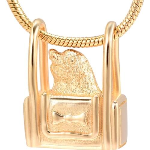 Dolphin Bag Shape Cremation Jewelry for Ashes Stainless Steel Memorial Urn Necklace Pet Keepsake Pendant Jewelry for Women