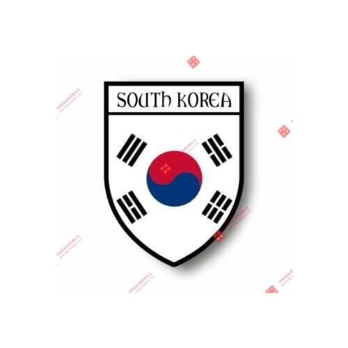 Interesting Car Stickers Decal Souvenir Vinyl Car Shield City Flag World Crest South Korea Car Decal Decoration Laptop