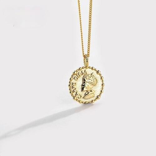 Dainty Layered Choker Necklace Handmade Gold Plated for Women Original design portrait clavicle chain female 925 sterling silver