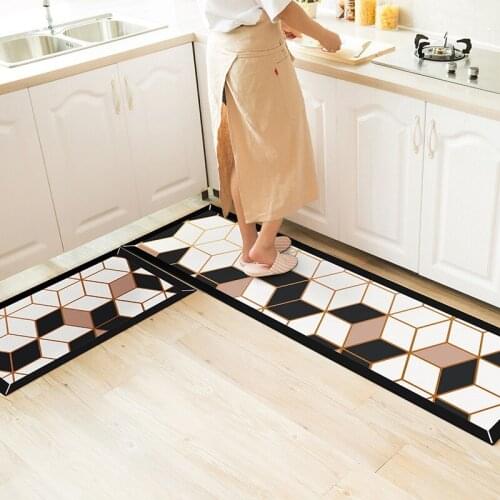 Kitchen Mat Non-slip Waterproof Oil-proof Floor Carpet Household Leather Decoration Doormats Carpet Long Rectangle Kitchen Mat