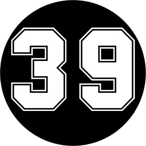 LLTY-0296 Popular Car Stickers Number 39 Modelinf Decal PVC Waterproof Auto Decors New Design Fashion Cool Style Auto Decals