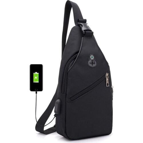 Men Bag USB charging Interface Crossbody Bag Male Female Shoulder Bag Messenger Chest Bag Women Canvas Bag Handbag Travel Bag
