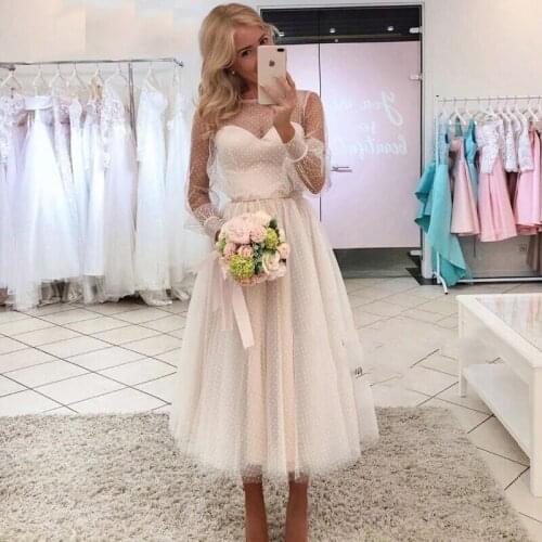 MYYBLE 2022 Lace Long sleeves Communion Dresses Evening Dress Prom Party Robe De Soiree Longue Formal Simple Robe De Soiree