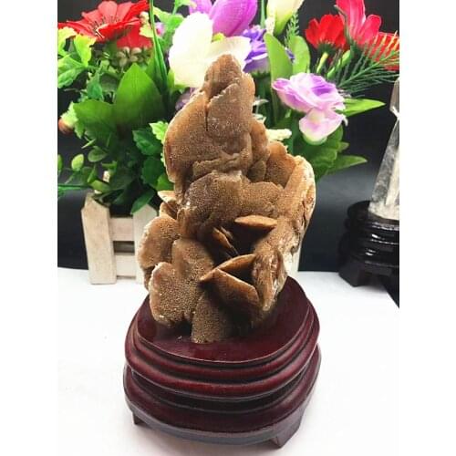 Natural quartz crystal desert rose ornaments home decoration