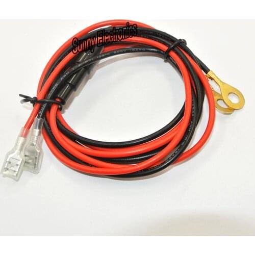 New 2PCS 100cm Car Cigarette Socket Connecting Line Black+Red With Protective Tube Hot Sale