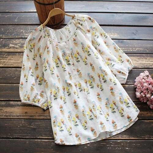 2021 New Summer Womens Shirt Loose Short-sleeved Round Neck Print Pullover Blouse Women Tshirts Womens Tops