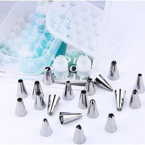 New 24pcs/set Cake Nozzles Set Decorating Tips Cream Icing Piping Nozzle Icing Piping Pastry Baking Accessories Cake Decorat