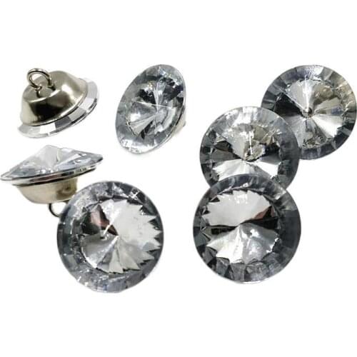 Prajna 50PCS/Lot Rhinestone Buttons 20mm 25mm 30mm Rhinestone Crystal Button For Clothing Sofa Craft Handmade Sewing Accessories