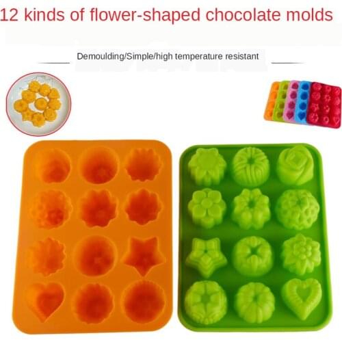 A Variety of Flower Flowers Grass Silicone Mold Ice Cream and Jelly Pudding Dessert Die Mold Oven Cake Baking Tray Mold