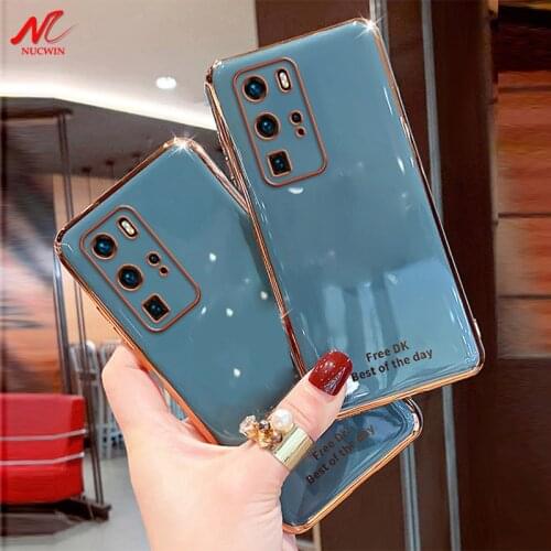Luxury 6D Plating Lens Protection Silicone Case for Samsung Galaxy S21 S20 S10 Plus Note 20 Ultra Note 10 Lite Note 9 S10E Cover
