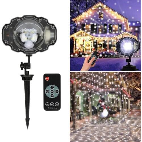 Christmas Lights LED Projection Lamp Outdoor Waterproof With Remote New Year Christmas Tree Lights Holiday Decoration For Home