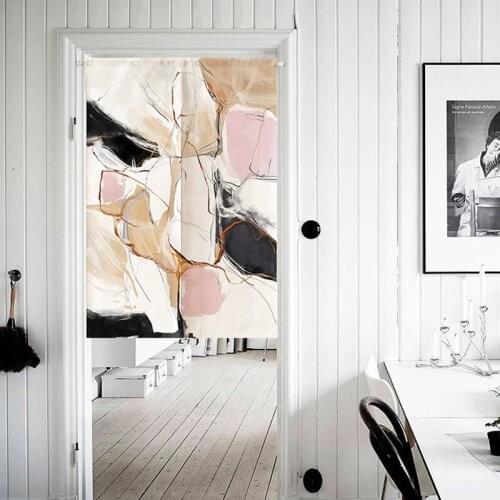 Modern Abstract Living Room Bedroom Dining Room Toilet Partition Curtain Door Curtain Japanese Feng Shui Curtain Noren