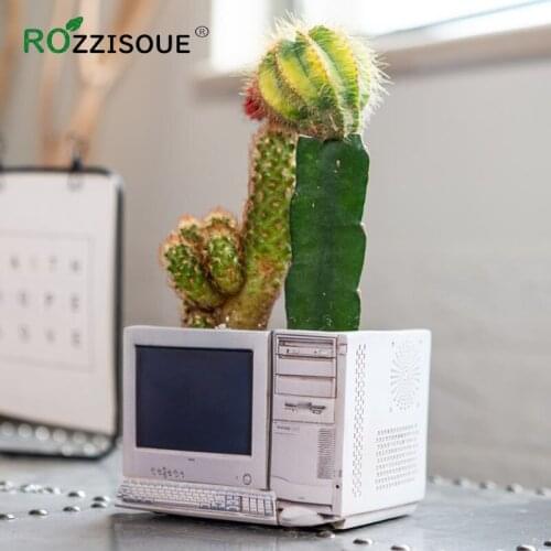 Creative Garden Computer Modeling Potted Resin Crafts Succulent Pots for Plants Office Decor Indoor Plants Decor Vase A Fleur