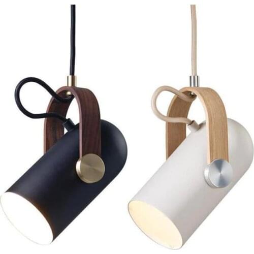 Exhibition Room 1 Pcs Led Pendant Lights showcase metal Spotlight For Art Salon Bedroom Wooden Pendant Lamp Bar Cafe Lighting