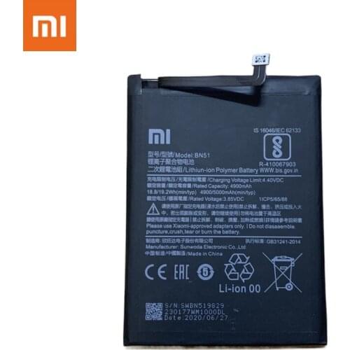 XiaoMi Original Battery 5000mAh BN51 Battery For Xiaomi Redmi 8 Redmi 8A Redmi 8/8A Phone Battery