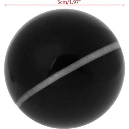 Y1UF 50mm Asian Natural Black Obsidian Sphere Large Stone Needle Ball Healing Stone