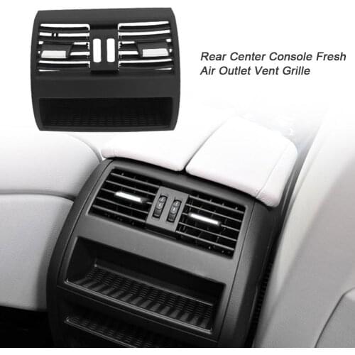 Rear Center Console Fresh Air Outlet Vent Grille Cover With Button Interior Accessory For BMW 5 Series 530D 525D 535D F10 F18
