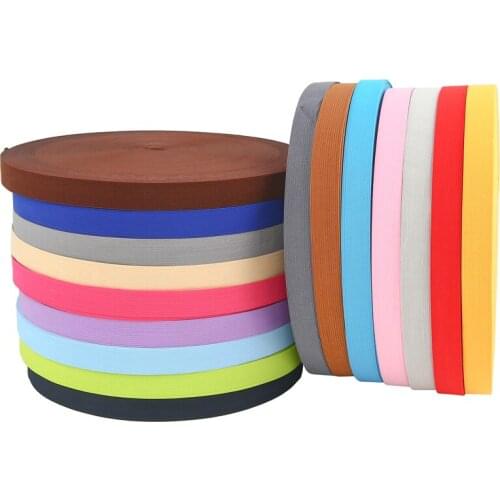 1M Elastic Ribbon Trim Fabric 20mm Wide Elastic DIY Ribbons Sewing Clothing Accessories Crafts Colored Ribbon wstazka QY39