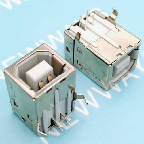 10Pcs Printer Usb Socket 90 Degree B Female Seat Usb Data Interface D Shape Interface Usb Socket