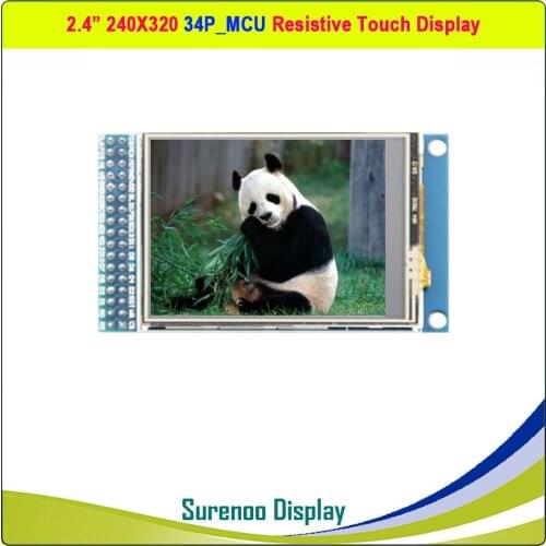 2.4 inch 240*320 34P_8/16Bit MCU Parallel XPT2046 Resistive Touch ILI9341 TFT LCD Module Display Screen Panel