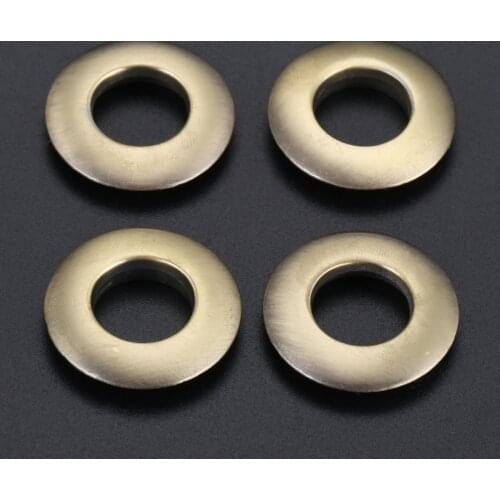 2Pairs 4Pcs Grommet Eyelet Metal Ring Buckle Screw Bag Clasp Handbag Belt Strap Dog Chain Bronze OD27mm/IN13mm