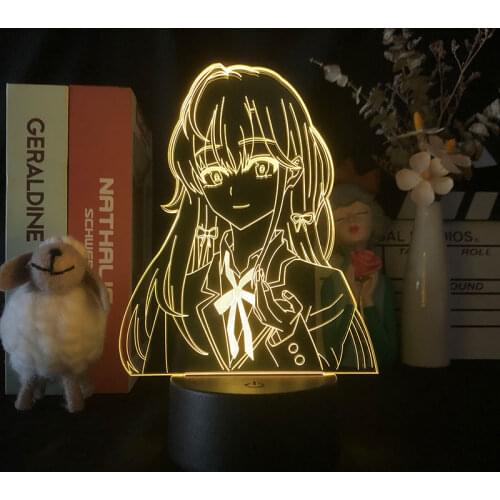 3d Anime Lamp OreGairu Nightlight for Bedroom Decor My Youth Romantic Comedy Is Wrong As I Expected Led Light Yukino Yukinoshita