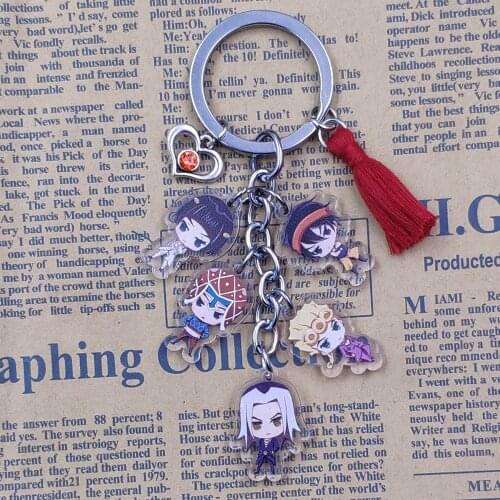 Jojo 'S Bizarre Adventure Acrylic Handmade Unique Anime Keychain For Girl Women Key Ring Jewelry Birthday Gift Drop Shipping